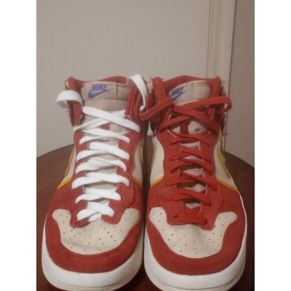 Nike Dunk High Up Cinnabar Red Gold Sneakers Shoes DH3718-600 Women’s Size 9.5 - Picture 6 of 13